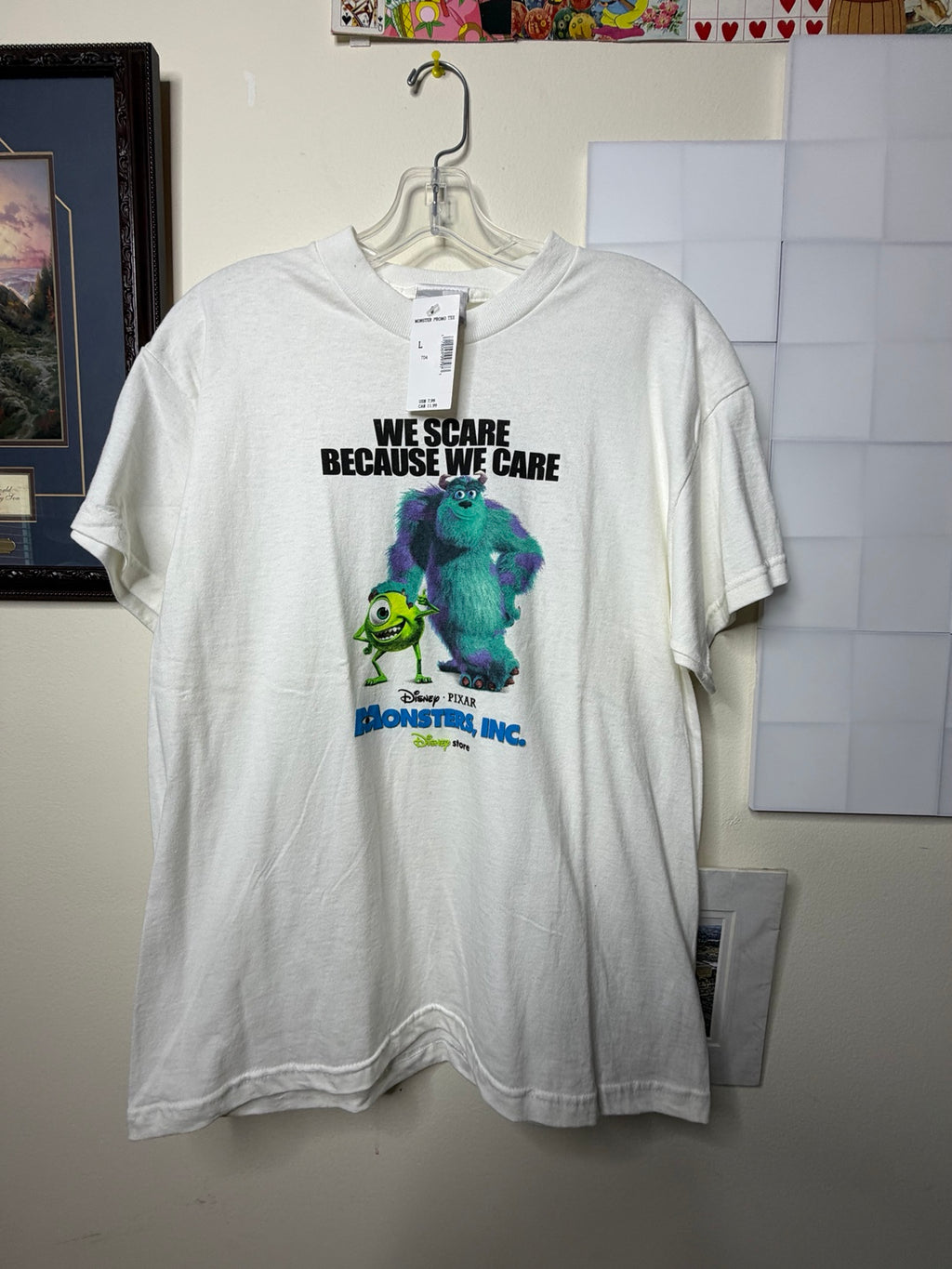 Vintage Disney Store Monsters Inc Promo Tee - KIDS Large