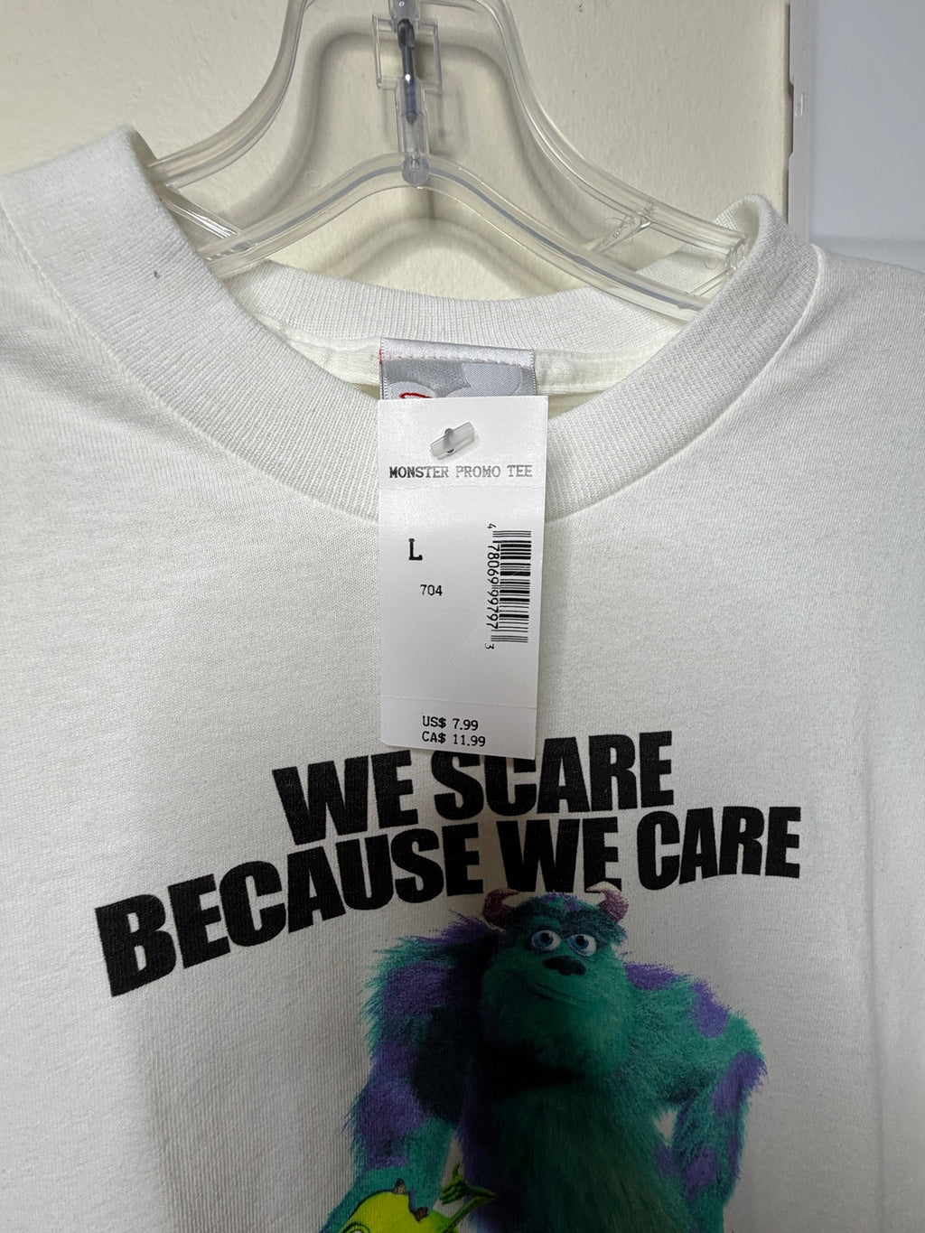 Vintage Disney Store Monsters Inc Promo Tee - KIDS Large