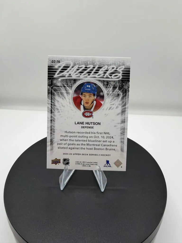 2024-25 Upper Deck Series 2 Lane Hutson Green Dazzlers #DZ-76 Canadiens RC