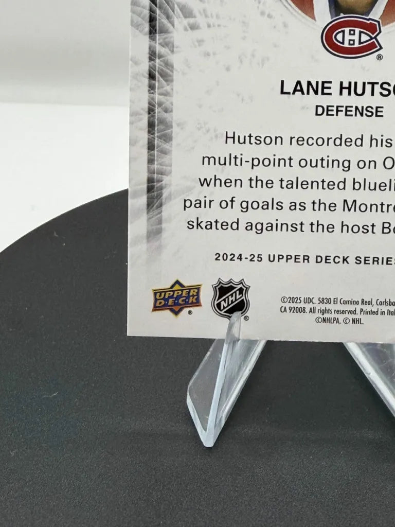 2024-25 Upper Deck Series 2 Lane Hutson Green Dazzlers #DZ-76 Canadiens RC