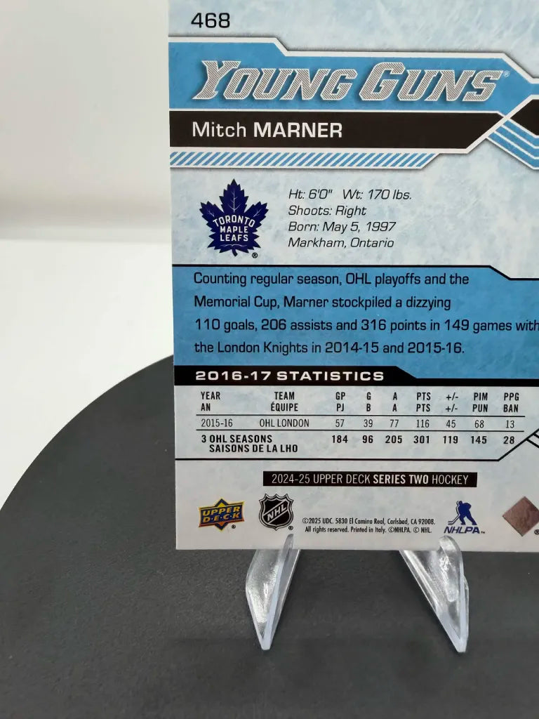 Mitch Marner Young Guns Renewed - 2024-25 Upper Deck Series 2