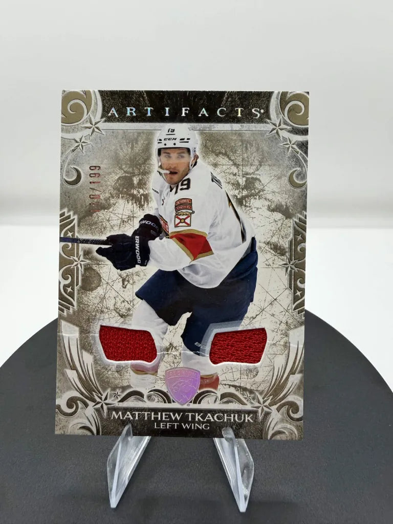 Matthew Tkachuk Gold Materials Jersey /199 2024-25 Upper Deck Artifacts #126