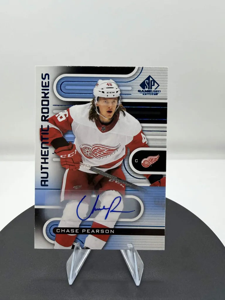 Chase Pearson Authentic Rookies Auto #167 2022-23 SP Game Used Red Wings RC