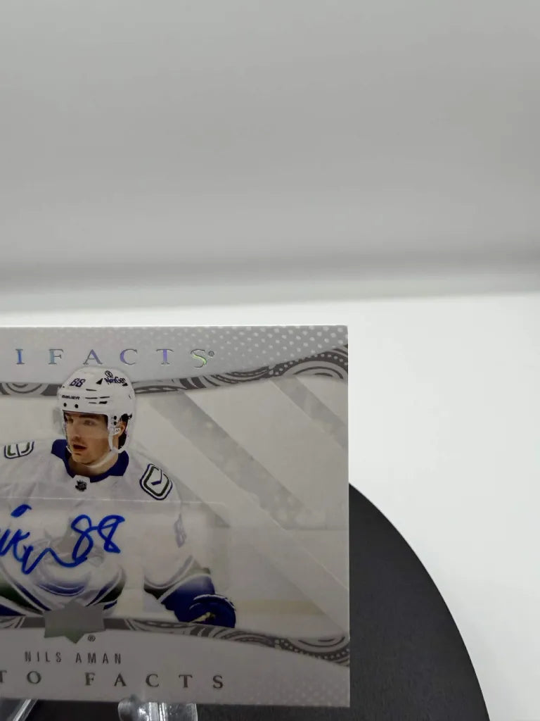 Nils Aman Auto Facts Autograph 2024-25 Upper Deck Artifacts #AF-NA Canucks