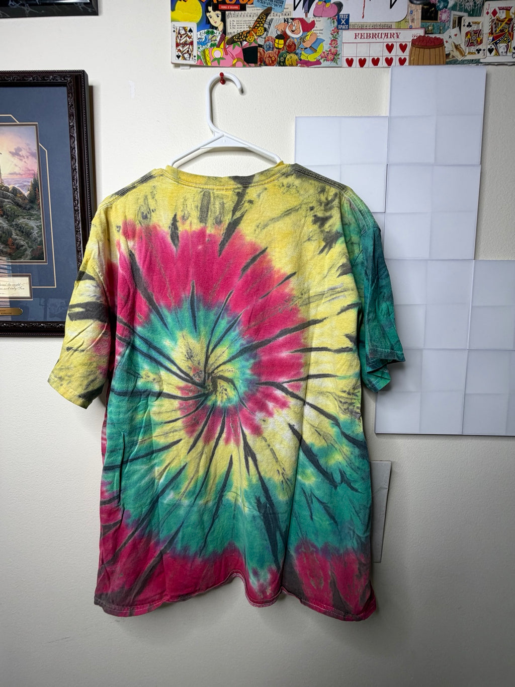 Tie Dye Rasta Spiral Psychedelic Tee - XL